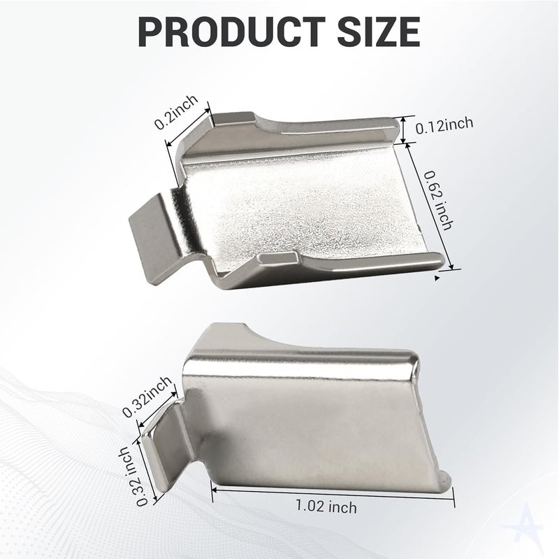 Aothotop Shelf Support Clips Metal Shelf Clips for Adjustable Shelf Brackets Metal Shelving Kitchen Study Partition Cabinet Heavy Duty Stainless Steel Shelf Clips Silver 20 Pcs - Image 5